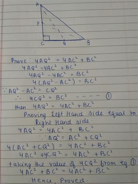 P And Q Are The Midpoints Of A Side CA And CB Respectively Of A