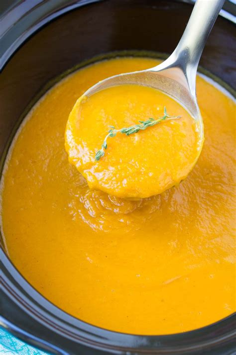 Slow Cooker Butternut Squash And Sweet Potato Soup Kristines Kitchen