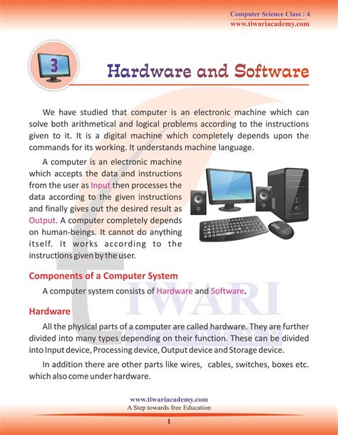 Class Computer Science Chapter Hardware And Software