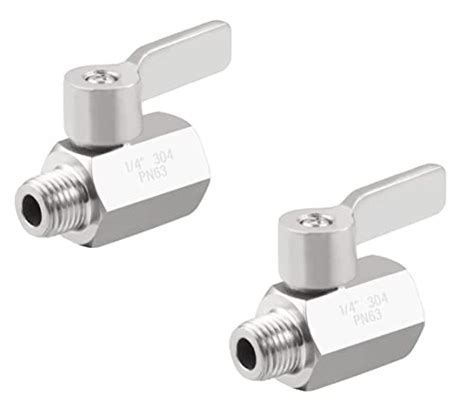 1 4 Mini Ball Valve NPT Female To Male Stainless Steel 304