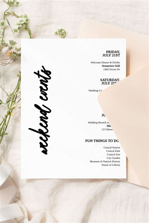 Editable Wedding Timeline Template Program Timeline Timeline