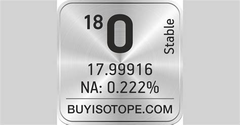 18O Isotope, Enriched 18O, 18O Water, 18O Gas, 18O Price