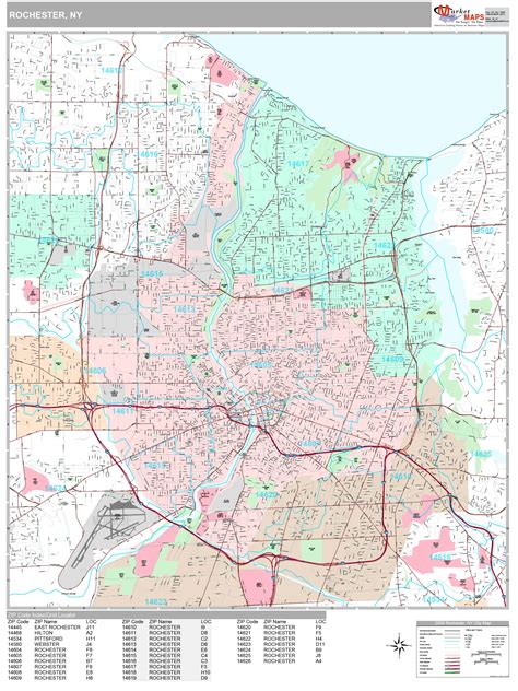 Neighborhoods Of Rochester NY Map