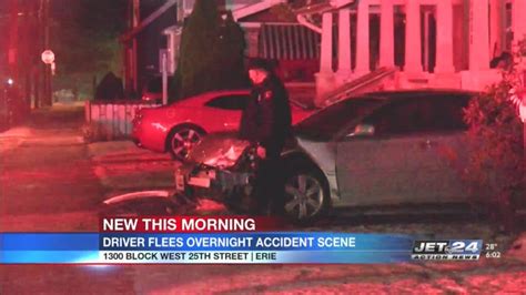 Driver Flees Scene After Hitting Car House On W 25th St In Erie