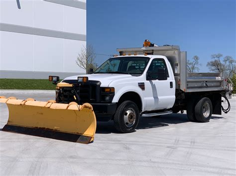 Used 2009 Ford F 350 Xl Super Duty With Snow Plowspreadercable Hoist