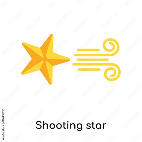 Shooting Star Icon Vector Sign And Symbol Isolated On White Background Shooting Star Logo