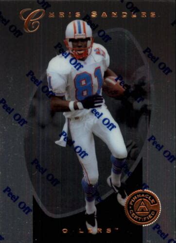 Pinnacle Certified Football Card Chris Sanders Ebay