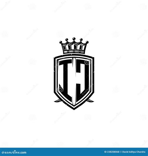 Desenho De Luxo Do Escudo Monograma Logotipo Ic Foto De Stock