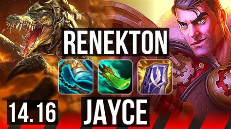 RENEKTON Vs JAYCE TOP 7 1 10 5k Comeback Rank 12 Renekton EUW