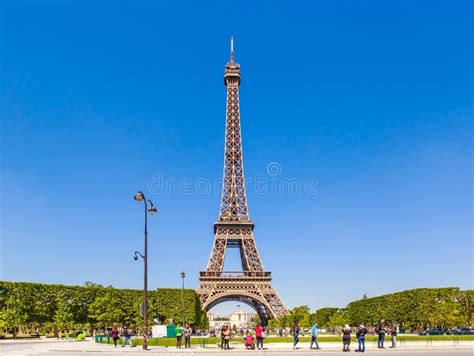 Eiffel Tower In Paris With People Paris Editorial Stock Photo Image