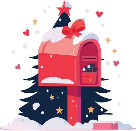 Hand Drawn Christmas mailbox in flat style 26704993 Vector Art at Vecteezy