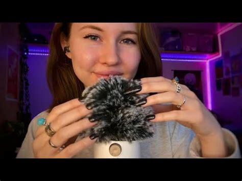 ASMR 1HR Of Fluffy Mic Scratching With Long Fake Nails No Talking Work