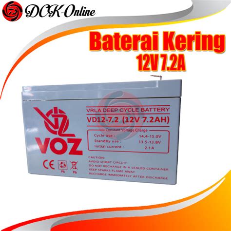 Baterai Aki VOZ 12V 7 2 UPS Battery Backup ACCU 12 VA 7 2 AH Kering