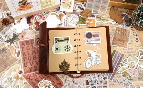 Pcs Vintage Scrapbooking Sticker Paper With A Scrapbook For