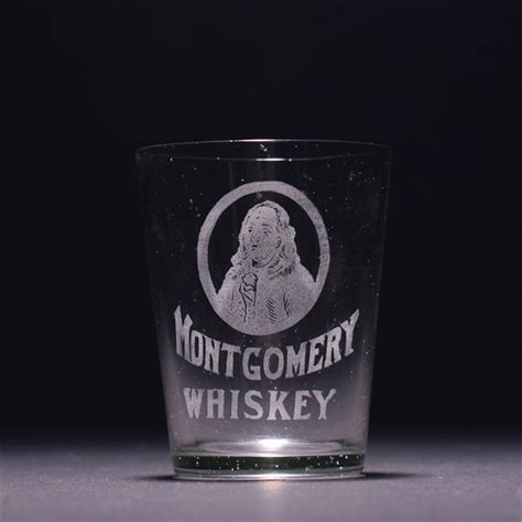 Lot Detail Montgomery Whiskey Pre Prohibition Etched Shot Glass