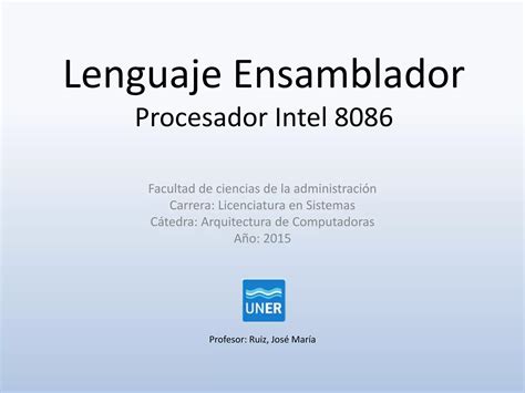 Lenguaje Ensamblador Ppt