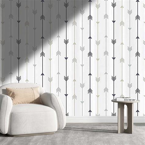 YANFENQI Neutral Peel And Stick Wallpaper Arrow Decor Collection Papel