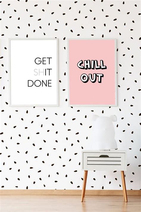 Chill Out Print Chill Out Poster Chill Wall Art Typography Etsy