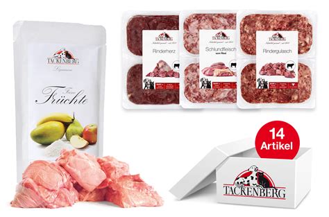 BARF Menüs mit Rindfleisch für dicke Hunde kaufen TACKENBERG seit 1974