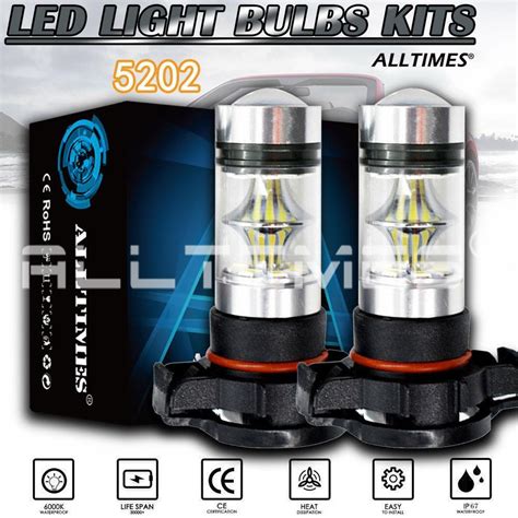 2x 5202 Led Fog Light Bulbs For Gmc For Sierra 1500 2500 3500 Hd 2008 2016 6000k Ebay