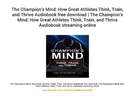 The Champions Mind How Great Athletes Think Train And Thrive