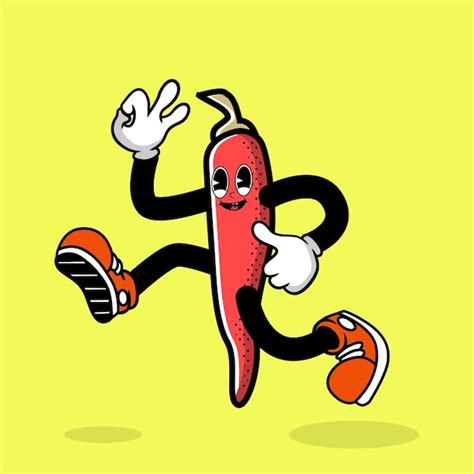 Premium Vector Mascot Character Cartoon Chili