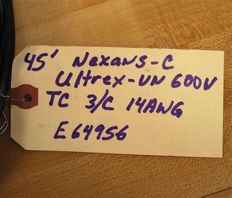 Nexans C Ultrex Vn Tc C V Awg Cable Ul E Used Ebay