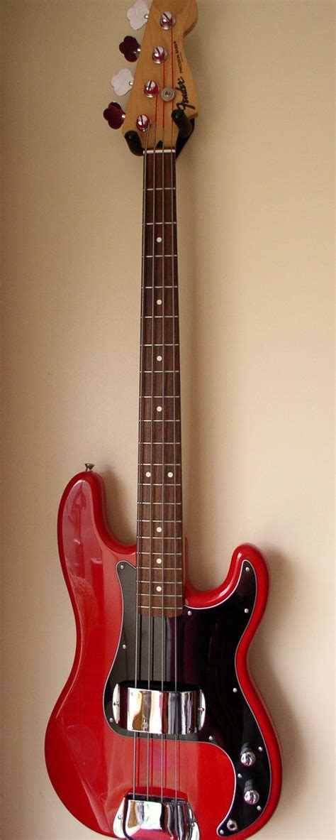 Black and Red Fender P Bass | Fender bass, Fender bass guitar, Bass guitar