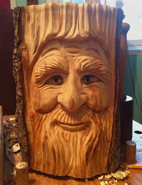 Woodspirit Hand Carved By Elizabeth Brown Liverpool Ns Chainsaw Wood