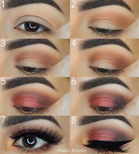 Burgundy Step By Step Makeup Tutorial Eyemakeuptips Eye Makeup Steps