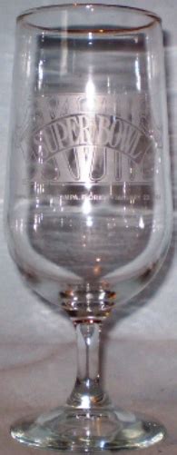 V 8 Super Bowl Xviii Glass Promo Glasses