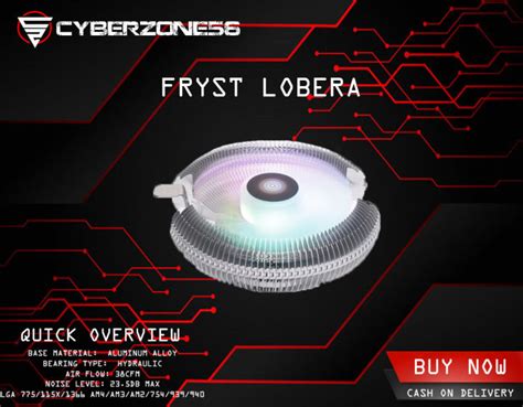 Fryst Lobera Cpu Air Cooler Rgb Lazada Ph