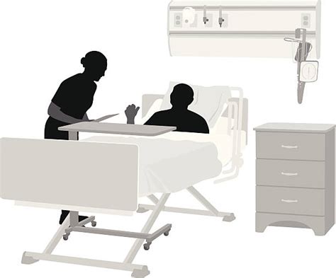 Silhouette Of Hospital Patient Illustrations Royalty Free Vector