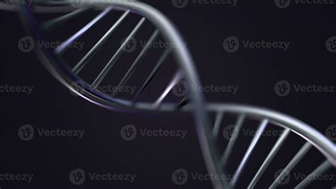 Rotating Dna Genetic Engineering Scientific Concept Blue Tint 3d