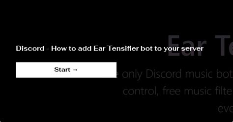 Discord - How to add Ear Tensifier bot to your server