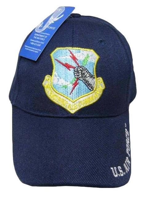 Men S Us Air Force Strategic Air Command Blue Usaf Embroidered Ball Cap Hat Hats