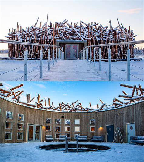 Floating Arctic Bath Hotel Opens In Sweden Looks Like A Giant Birds