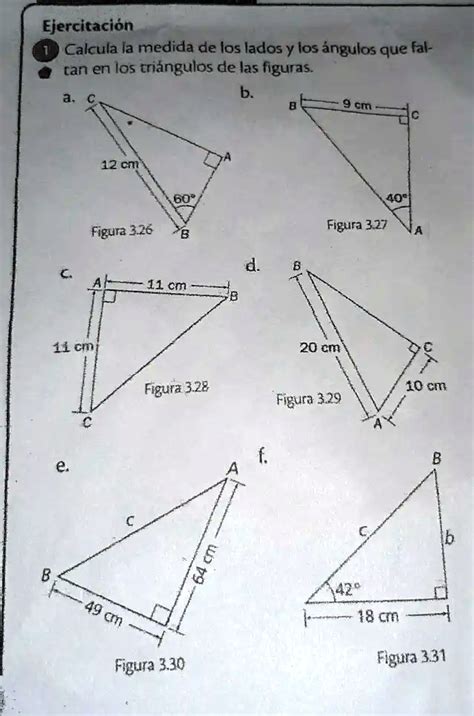 Solved Ejercitaci N Calcula La Medida De Los Lados Y Los Ngulos