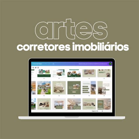 Artes editáveis para corretores imobiliários o Canva Pack Voe