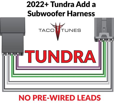 Tundra Plug And Play Add A Subwoofer Harness