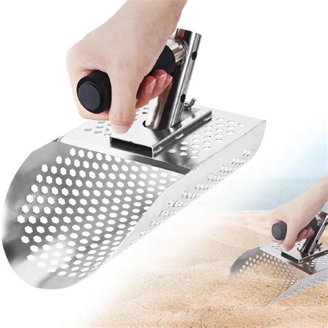 SIYTUAU Sand Scoop for Metal Detecting, Heavy Duty Metal Detector Beach