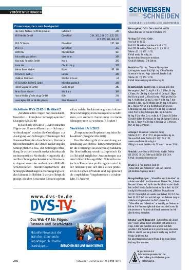 Richtlinie DVS 2242 1 Beiblatt 2 Ausgabe 4 2018 Schweißen und