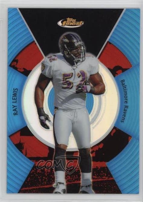 Topps Finest Blue Refractor Ray Lewis Hof Ebay