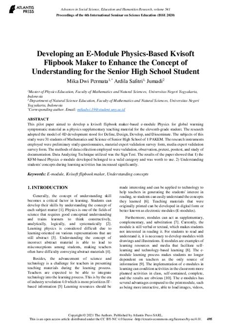 Pdf Developing An E Module Physics Based Kvisoft Flipbook Maker To