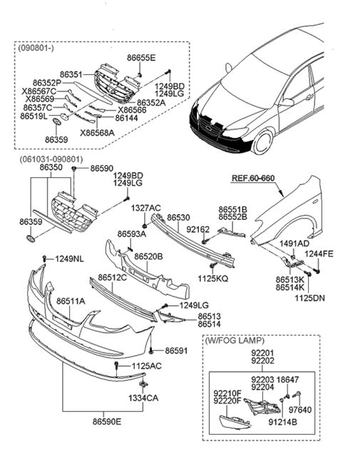 H Genuine Hyundai Cover Front Bumper Blanking Rh