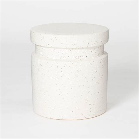 Eliana White Stone End Table Oceanhawksrentals