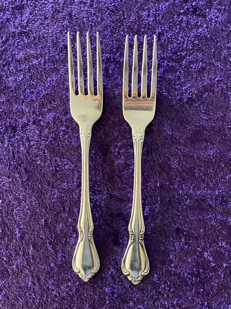 CHATEAU Oneidacraft Deluxe Stainless Vintage Glossy Flatware Etsy