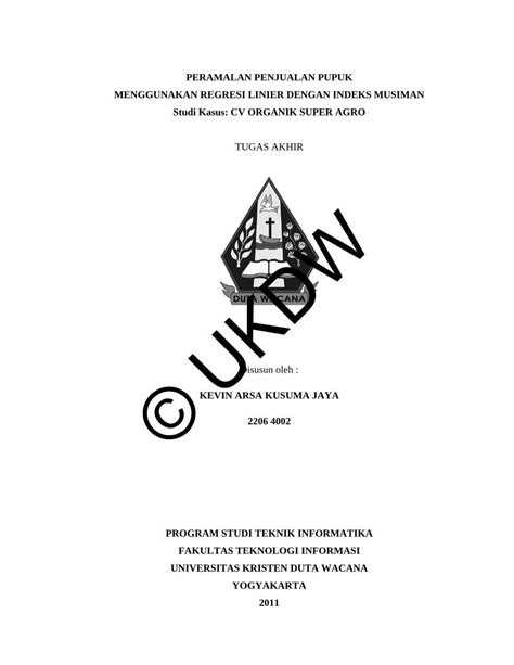 PDF PERAMALAN PENJUALAN PUPUK MENGGUNAKAN REGRESI DOKUMEN TIPS