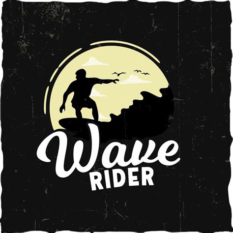 Premium Vector Wave Rider Surfing Tshirt Design