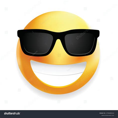 High Quality Emoticon Sunglassesemoji Vector Cool Stock Vector Royalty Free 1795695214